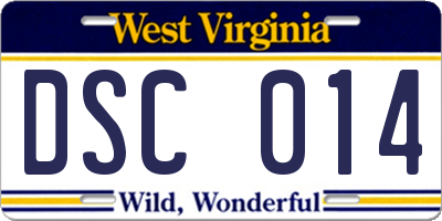 WV license plate DSC014