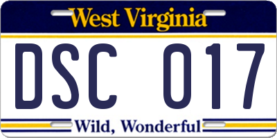 WV license plate DSC017