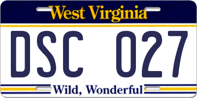 WV license plate DSC027