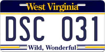 WV license plate DSC031