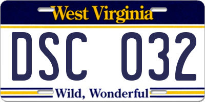 WV license plate DSC032