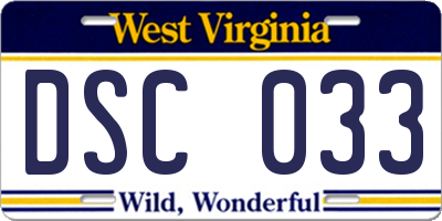 WV license plate DSC033