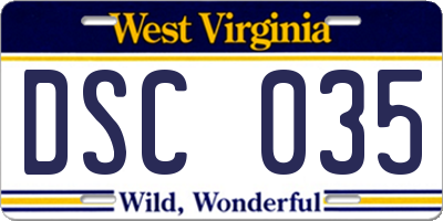 WV license plate DSC035