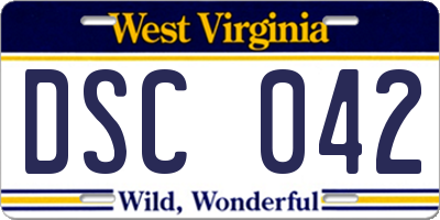 WV license plate DSC042