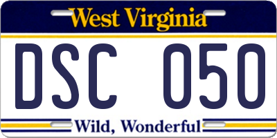 WV license plate DSC050