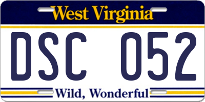 WV license plate DSC052
