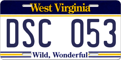 WV license plate DSC053
