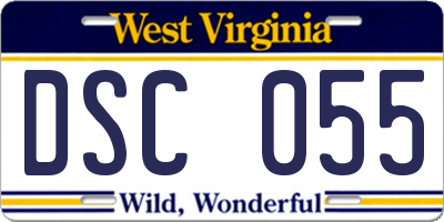 WV license plate DSC055