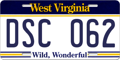 WV license plate DSC062