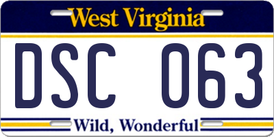 WV license plate DSC063