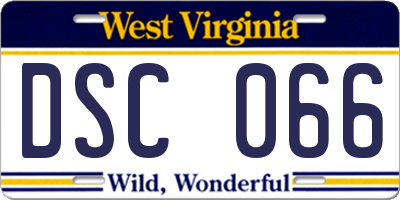 WV license plate DSC066