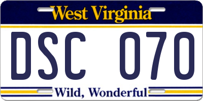 WV license plate DSC070