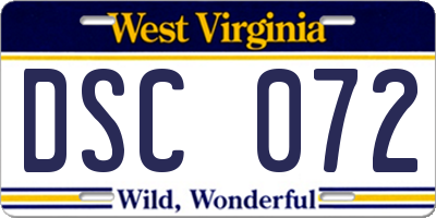 WV license plate DSC072