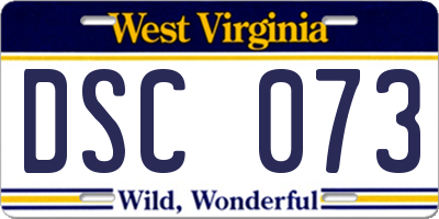 WV license plate DSC073