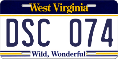 WV license plate DSC074