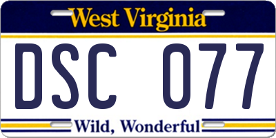WV license plate DSC077