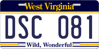 WV license plate DSC081