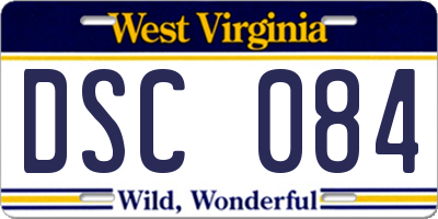 WV license plate DSC084