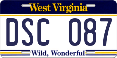 WV license plate DSC087
