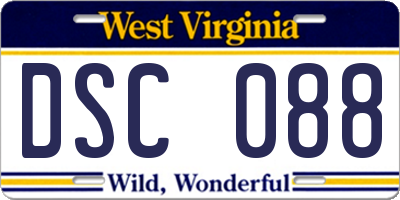 WV license plate DSC088