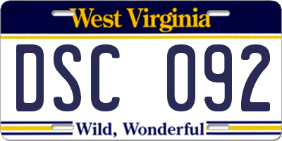 WV license plate DSC092