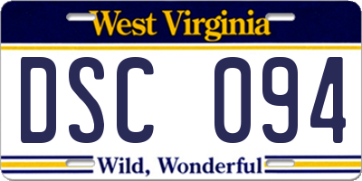WV license plate DSC094