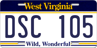 WV license plate DSC105