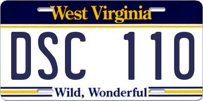WV license plate DSC110