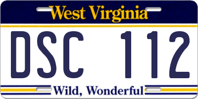 WV license plate DSC112