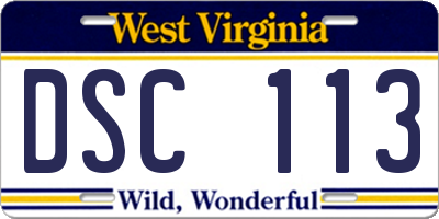 WV license plate DSC113