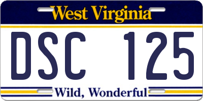 WV license plate DSC125
