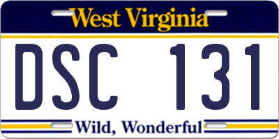 WV license plate DSC131