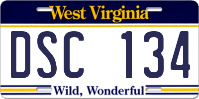 WV license plate DSC134