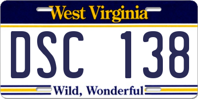 WV license plate DSC138