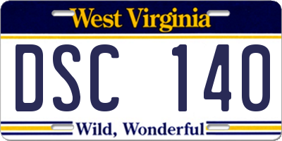 WV license plate DSC140