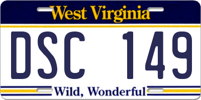 WV license plate DSC149