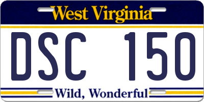 WV license plate DSC150