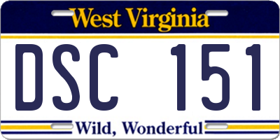 WV license plate DSC151