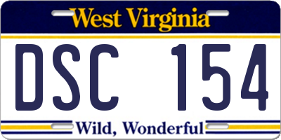 WV license plate DSC154