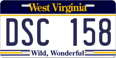 WV license plate DSC158