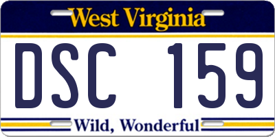 WV license plate DSC159