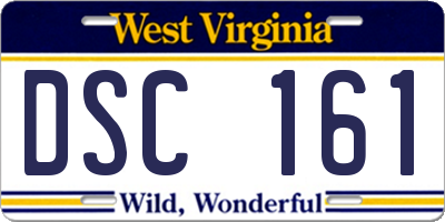 WV license plate DSC161