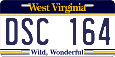 WV license plate DSC164