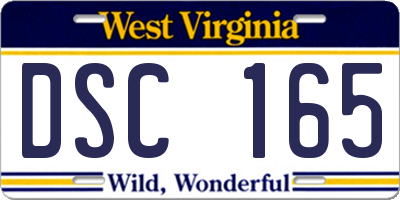 WV license plate DSC165