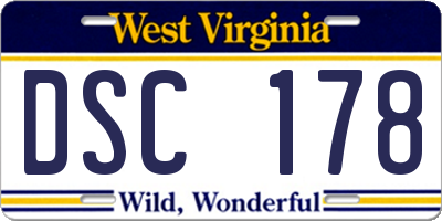WV license plate DSC178
