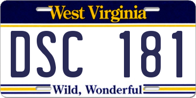 WV license plate DSC181
