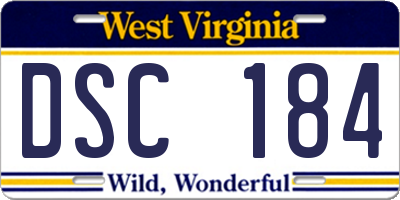 WV license plate DSC184