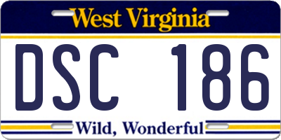 WV license plate DSC186