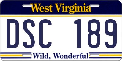 WV license plate DSC189