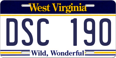 WV license plate DSC190